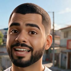O personagem 3D do Adriano Lisboa